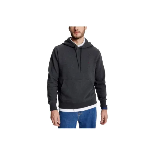 Tommy Hilfiger Флаг Логотип Толстовка HOODIES Свитшот Мужской Темно-серый