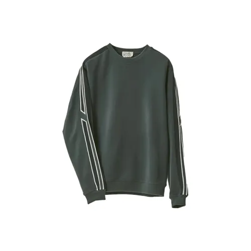 HERMES Армейский зеленый Мужской Свитшоты