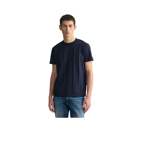 GANT T Рубашка Мужская Вечерний Синий