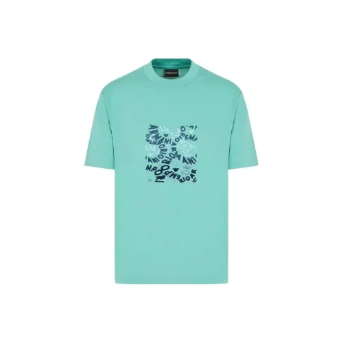 EMPORIO ARMANI T-рубашка мужская цвет конфетный зеленый