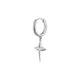 Серьги-кольца в форме четырехконечной звезды, одиночный