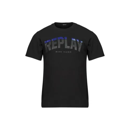 REPLAY Мужские черные футболки