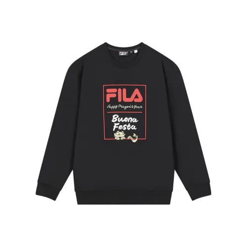 FILA Dragon Series Глубокий черный Унисекс Свитшоты