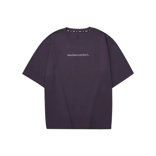 Skechers Sports Life Collection T-Shirt Унисекс Сливово-пурпурный красный