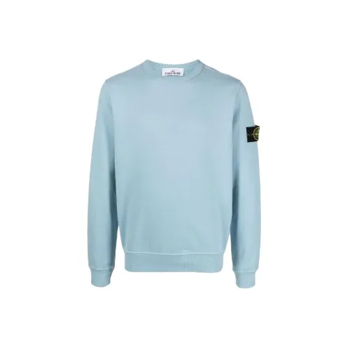 STONE ISLAND Свитшот Мужской Небесно-Синий