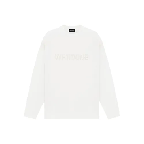 WE11DONE Сливочный унисекс T-рубашки