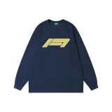 Темно-синий с жёлтым принтом