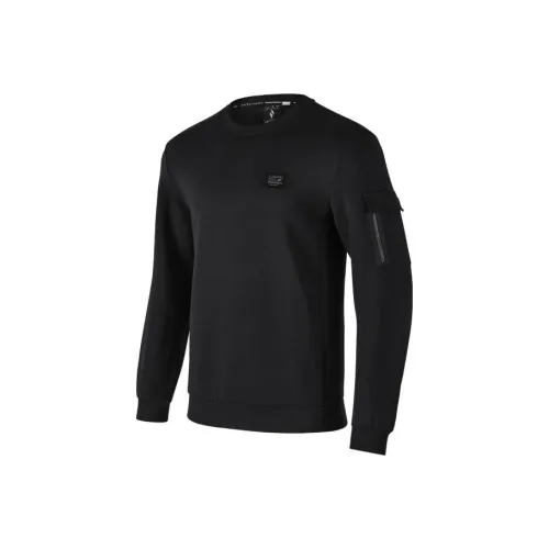 Skechers Пуловер Толстовка Мужской Угольный Черный