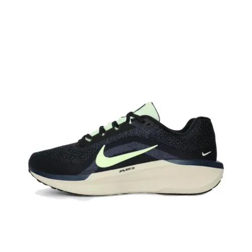 Nike Air Winflo 11 Устойчивый к истиранию Низкий Топ Nike Air Повседневный Спринт Бег на длинные дистанции Обувь Мужская Черный Синий