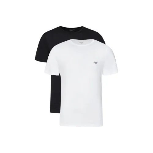 EMPORIO ARMANI 2 шт черный+белый мужские рубашки