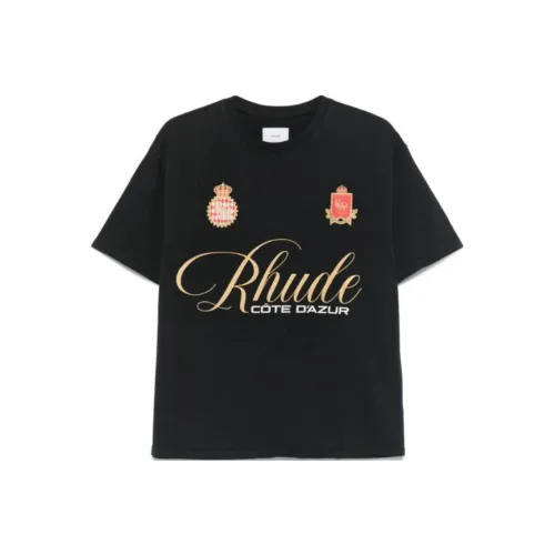 RHUDE Черные Мужские T-Рубашки