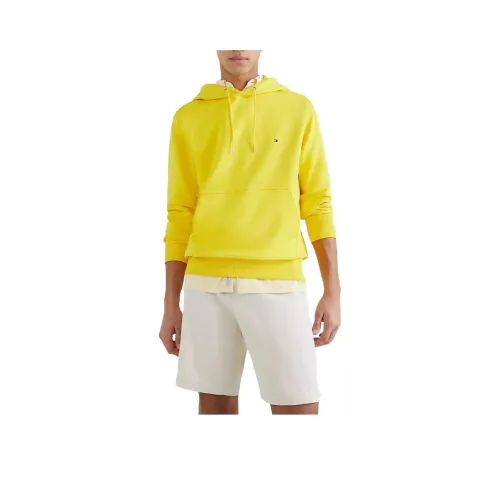 Tommy Hilfiger FW23 Флаг Логотип Толстовка HOODIES Толстовка Мужской Желтый