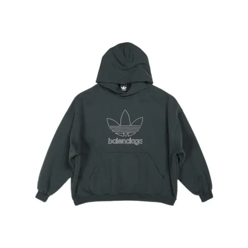 BALENCIAGA Темно-зеленый Унисекс Свитшоты