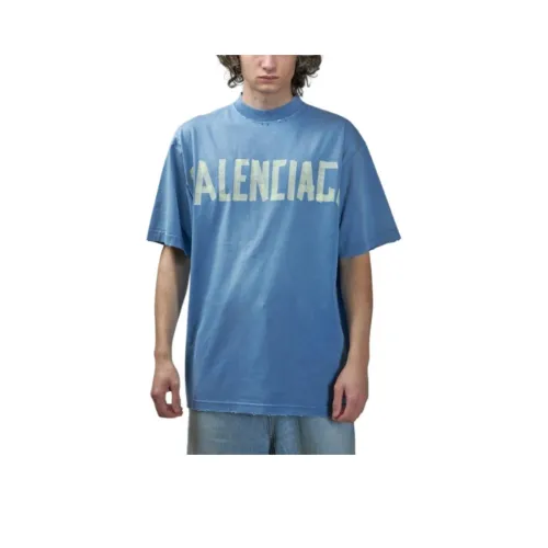 Balenciaga T-рубашка стандартный крой мужская синяя