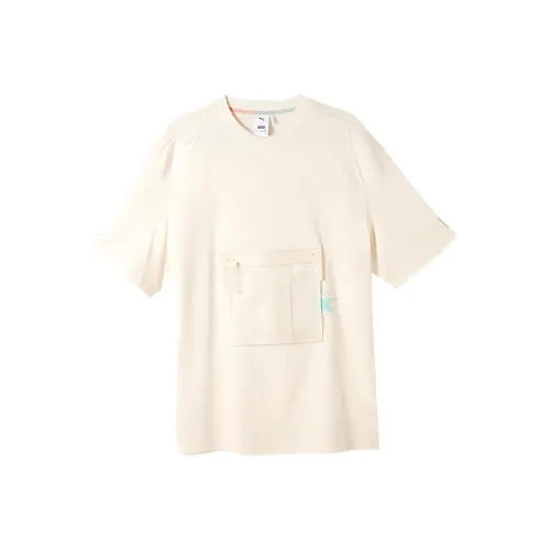 Коллаборация Puma x POP MART футболка Skullpanda унисекс чисто белый