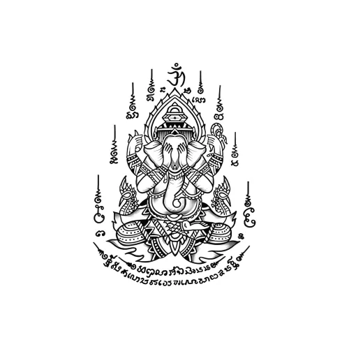 SHITIAN Тайская Библия 6 Травяной Тату Стикер