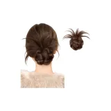 Заколка-краб, стиль курица, перо, пучок [холодный коричневый]