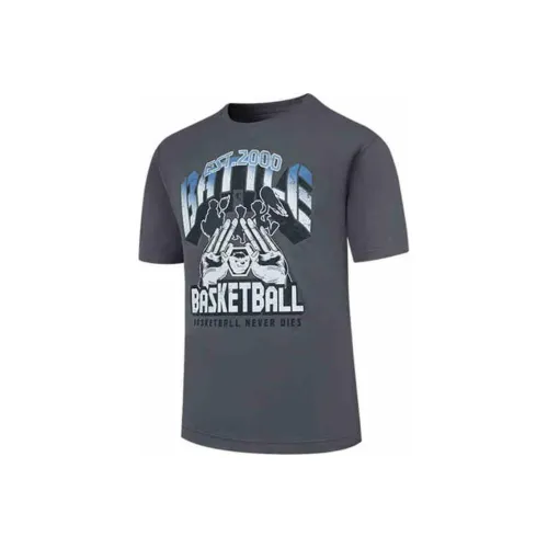 QIAODAN T-рубашка мужская черный песочный серый