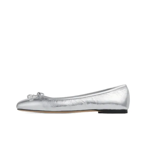 Jimmy Choo Elme FLAT Повседневная обувь Женская Серебряная