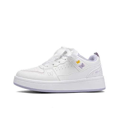 Warrior Аbrasion Resistant Lightweight And Breathable Низкие Кроссовки для Скейтбординга Женские Белые Фиолетовые
