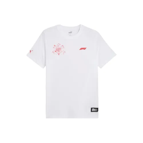 PUMA F1Austin T Рубашка Унисекс PUMA Белый