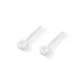 Серьги-гвоздики из биокерамики, белого цвета