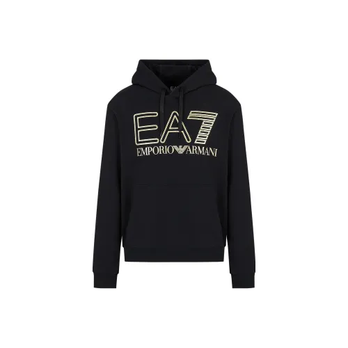 EMPORIO ARMANI EA7 Черные Мужские Свитшоты