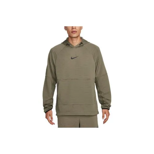 Nike Dri FIT Fleece Fitness Pullover Sweatshirt Men's Green