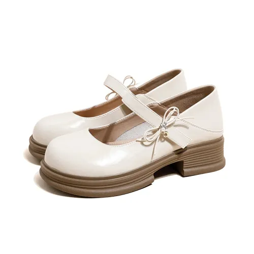 Ouumeis Грубый каблук Туфли Мэри Джейн 4CM Женские
