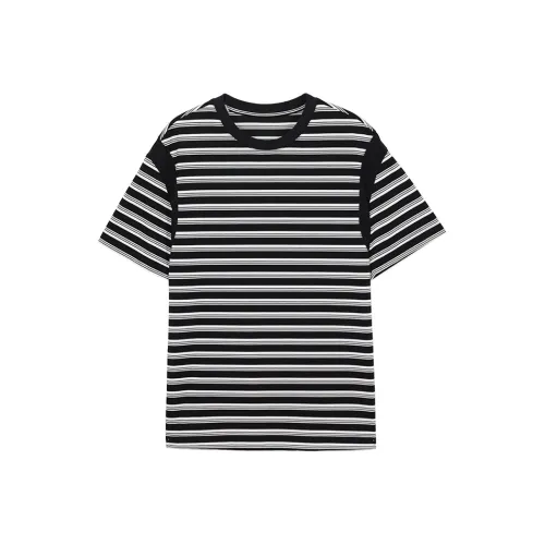 MOST T Рубашка Мужская Черно-Белые Полосы