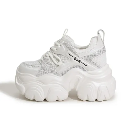 Milan Love Song Дышащий Легкий Увеличение Высоты Низкий Топ Толстая Подошва Кроссовки Женские