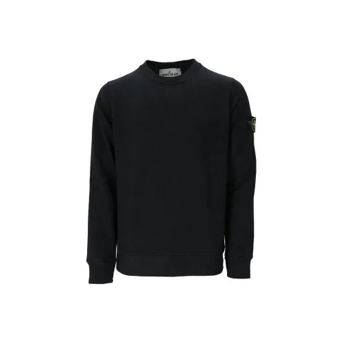 STONE ISLAND Темно-синий синий мужские свитшоты