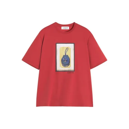 Lanvin Red Men's T-Shirts Lanvin Красные Мужские Футболки