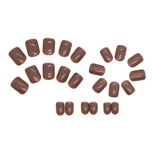 HUANMO Instagram стиль Early AUTUMN Ногти Стикеры False Nail Короткий LADDER CF036 Карамель Квадрат Shell Ню Однотонный