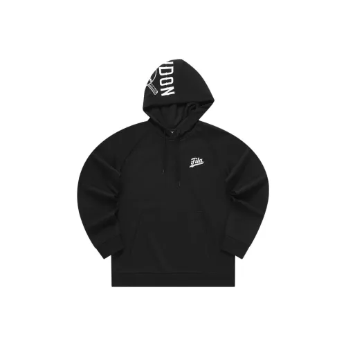 FILA FUSION Baseball серия Глубокий черный Мужские Свитшоты