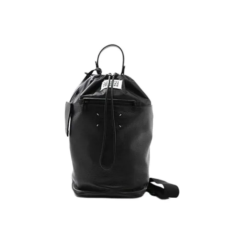 Maison Margiela 5AC Коровья кожа Ведрообразная сумка Мужская Черная