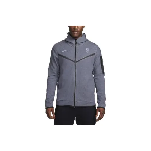 Nike Liverpool F.C. Tech Fleece Windrunner Третья Толстовка Мужская Космос Фиолетовая