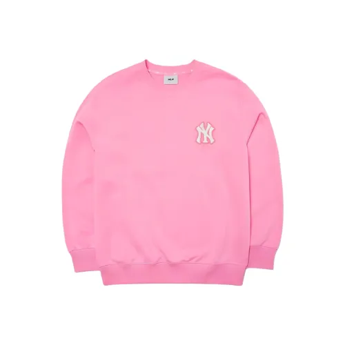 Mlb Base Logo Основа Логотип Толстовка Унисекс Розовый