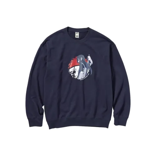 UNIQLO NARUTO Co Branded Модель Морской синий Унисекс Свитшоты