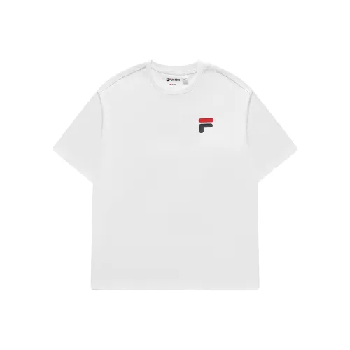 FILA FUSION FOB series T-Shirt Унисекс Стандартный Белый