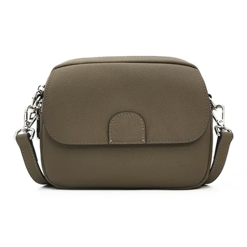 Old Man's Head Сумка через плечо из натуральной коровьей кожи Женская Черный Экрю Слоновый серый