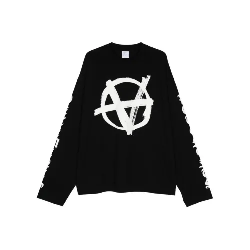Vetements Черная унисекс футболка