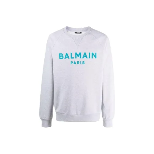 BALMAIN Серый Мужской Свитшот