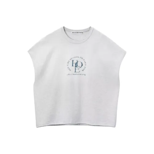 Alexander Wang SS25 T-Shirt Мужской Светлый Фотиния Серый