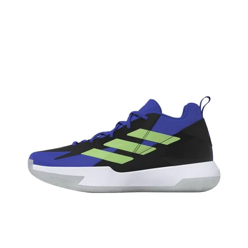 Adidas Cross Em Up Slip Resistant Abrasion Resistant Низкий Топ Детские Баскетбольные Кроссовки Синий Подростки
