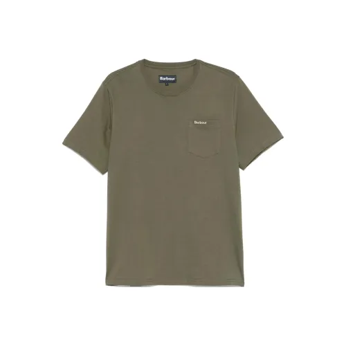 BARBOUR SS25 T Рубашка Мужская Плющево-Зеленая