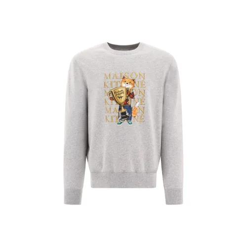 Maison Kitsune FW23 Свитшот Мужской Светло-Серый