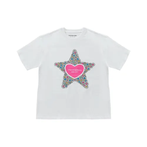 PENTAGONAL HEART Круглый вырез T-рубашка Унисекс