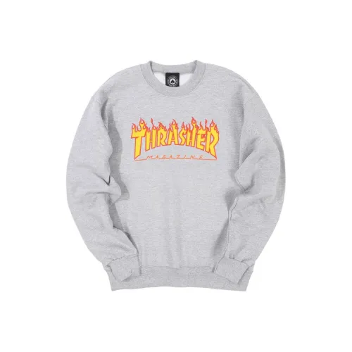 Thrasher Свитшот Американская версия Осенний унисекс серый