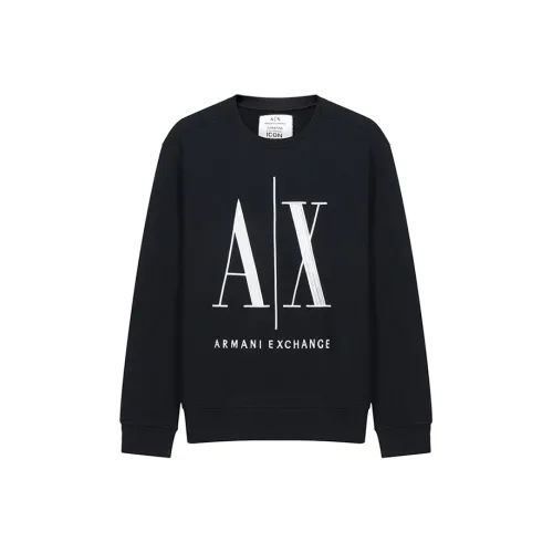 ARMANI EXCHANGE Темно-синие мужские свитшоты